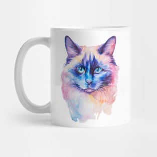 watercolor Birman Cat Mug